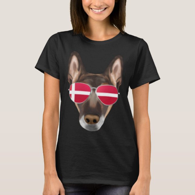 Camiseta Danish Flag Belgian Malinoi Dog Denmark Pocket (Anverso)
