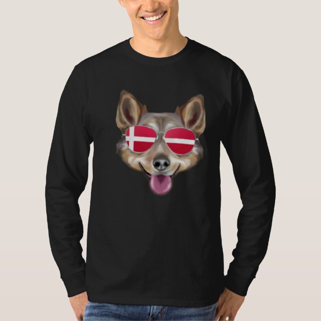 Camiseta Danish Flag Cairn Terrier Dog Denmark Pocket (Anverso)