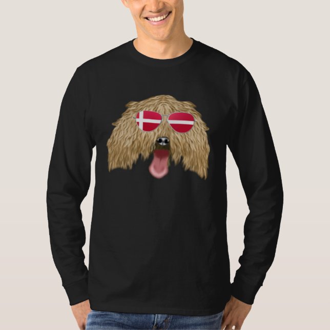 Camiseta Danish Flag Italian Greyhound Dog Denmark Pocket (Anverso)