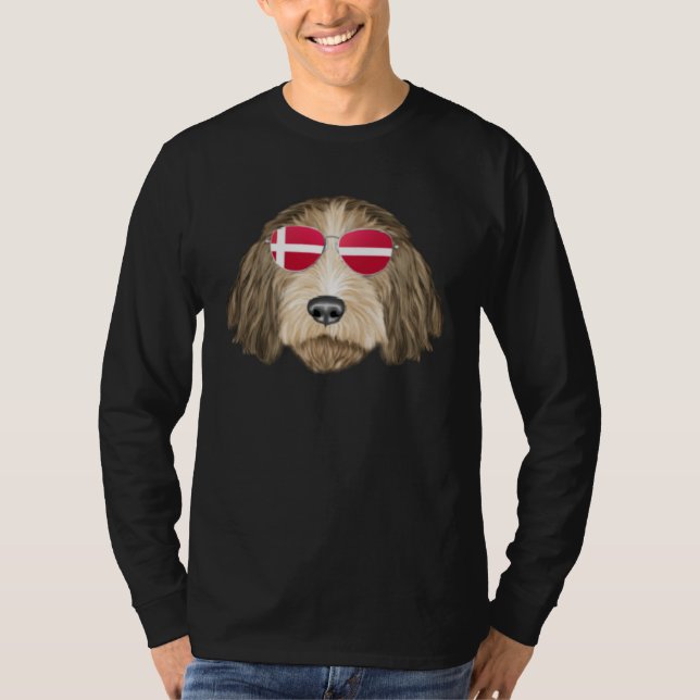 Camiseta Danish Flag Petit Basset Griffon Vendeen Dog Denma (Anverso)