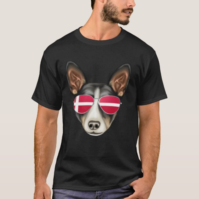 Camiseta Danish Flag Rat Terrier Dog Denmark Pocket (Anverso)