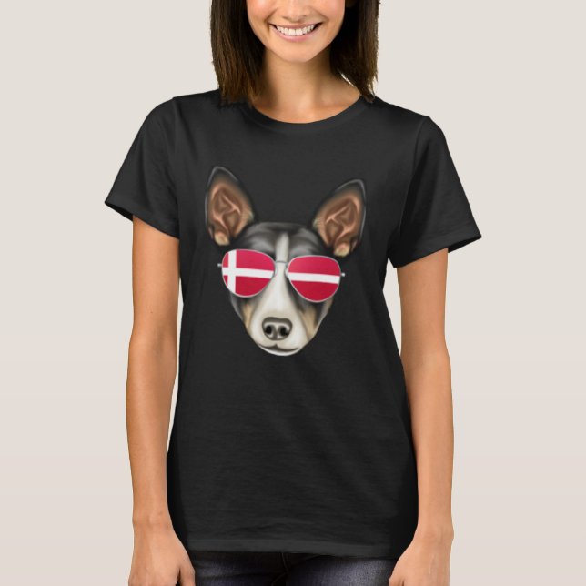 Camiseta Danish Flag Rat Terrier Dog Denmark Pocket (Anverso)