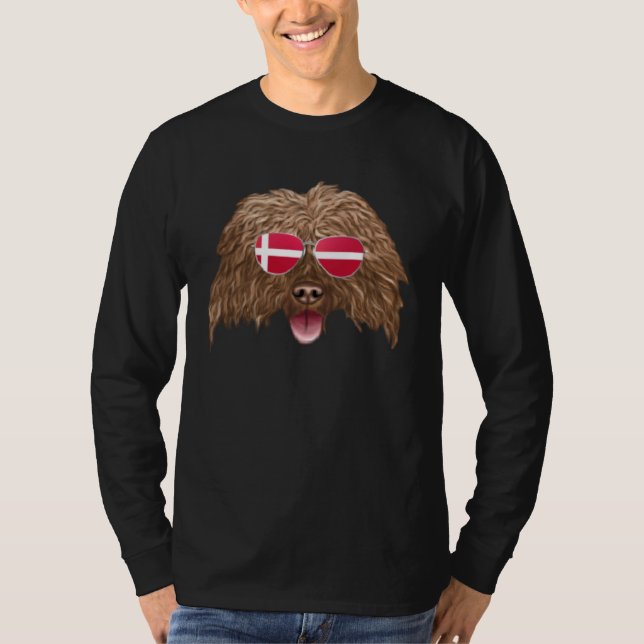 Camiseta Danish Flag Soft Coated Wheaten Terrier Dog Denmar (Anverso)
