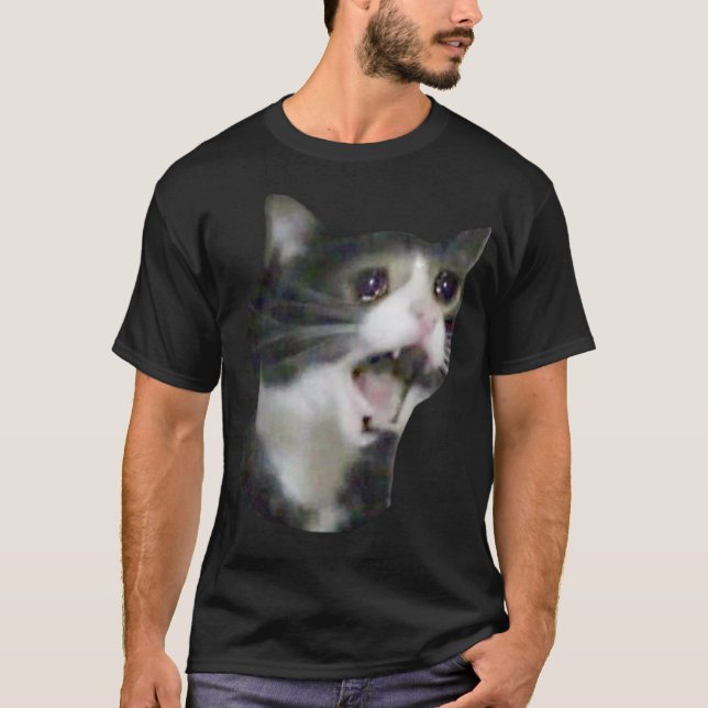 Camiseta Dank Meme Trending Sad Crying Cat Sauce Cute Gift (Anverso)