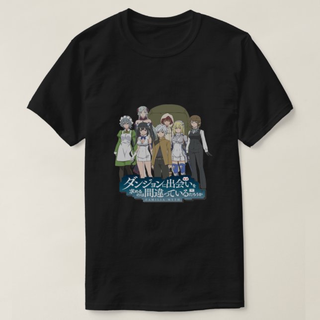 Camiseta Danmachi Hestia family Classic (Diseño del anverso)