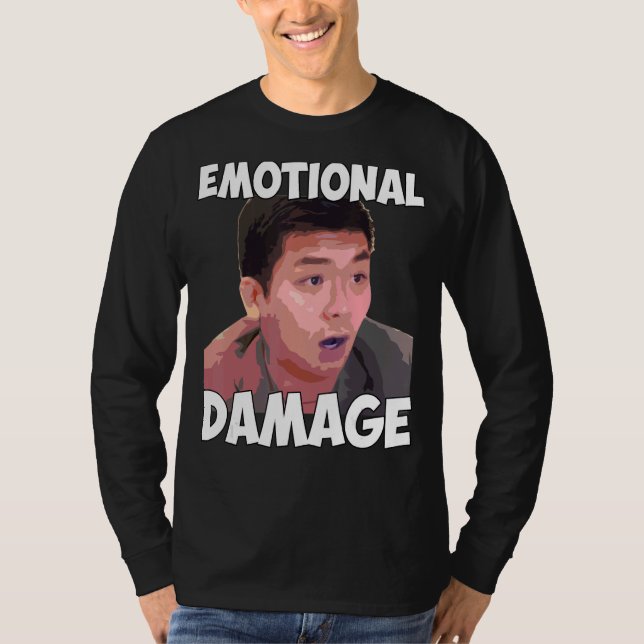 Camiseta Daño emocional Estereotipos Asiáticos Steven He Me (Anverso)
