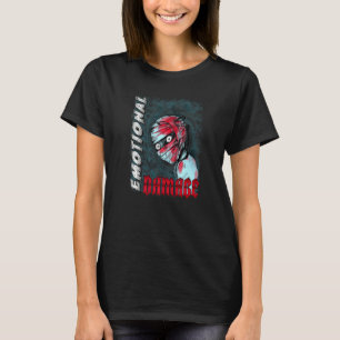 Camiseta ¡Daño emocional! Meme gracioso humor sarcástico
