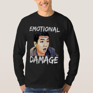 Camiseta Daño emocional Meme Sarcástico El asiático 2