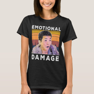 Camiseta Daño Emocional Vintage El Humor Meme Del Hombre As