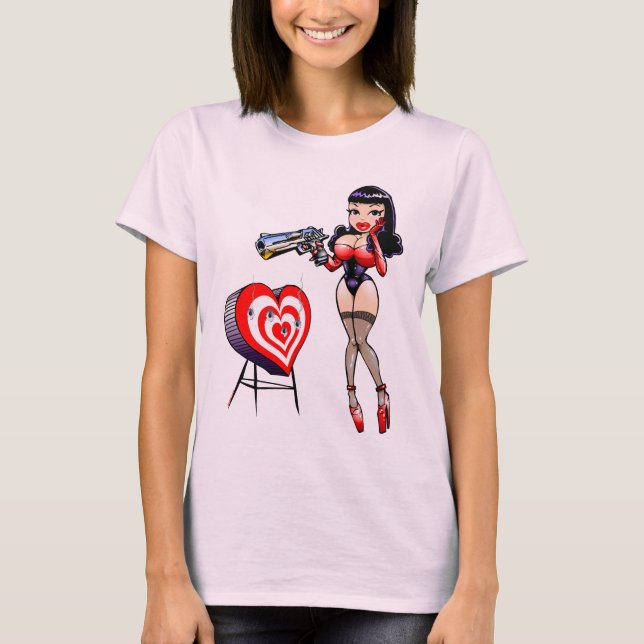 Camiseta Daños del amor de las tarjetas del día de San (Anverso)