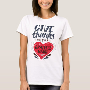 Camiseta Danos gracias con un gran corazón