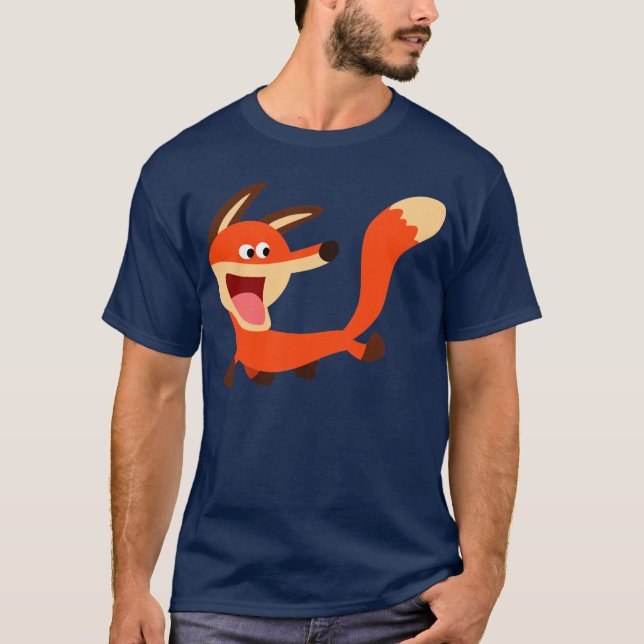 Camiseta dañosa linda del Fox del dibujo animado (Anverso)