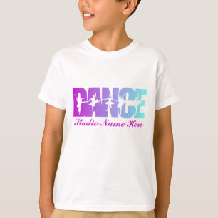 Camiseta Danza con nombre del estudio de los bailarines