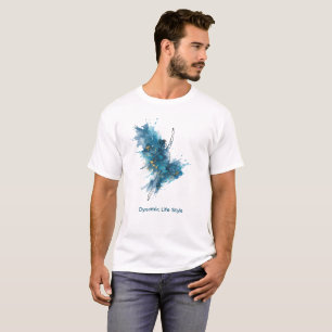 Camiseta Danza de Acuarela Moderna y Persona de Hoja de Gin