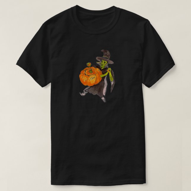 Camiseta Danza de brujas de la calabaza de Halloween (Diseño del anverso)