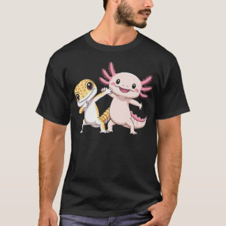 Camiseta Danza de Cute Axolotl y Gecko Leopardo