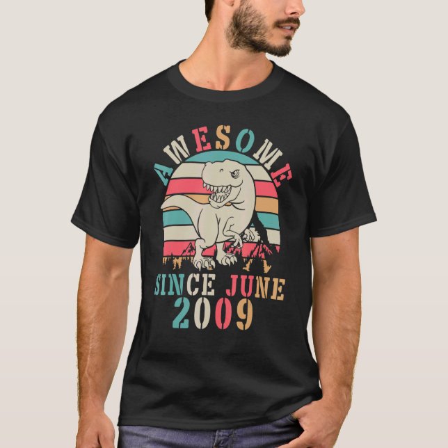 Camiseta Danza de Dinosaurios Cumpleaños de 13 años de edad (Anverso)