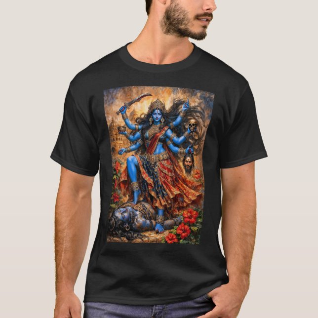 Camiseta Danza de Kali sobre Shiva (Anverso)