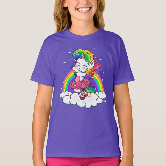 Camiseta Danza de la bailarina del unicornio del ballet (Anverso)