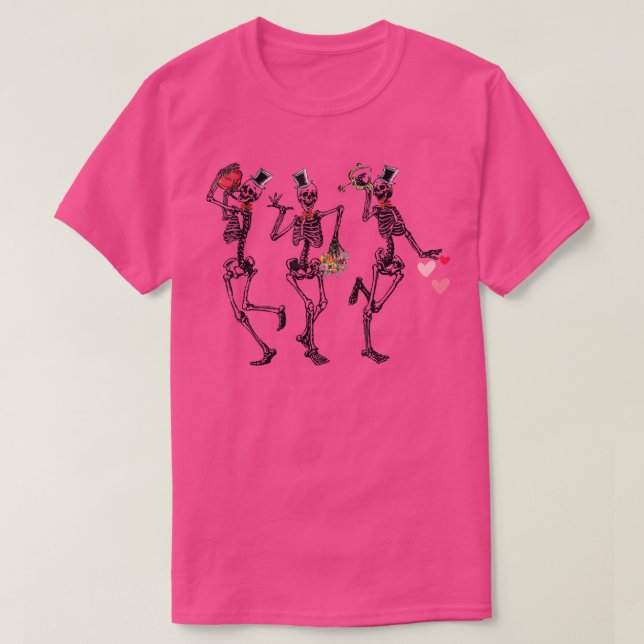 Camiseta Danza de la muerte Macabre Skeleton Funny Valentin (Diseño del anverso)