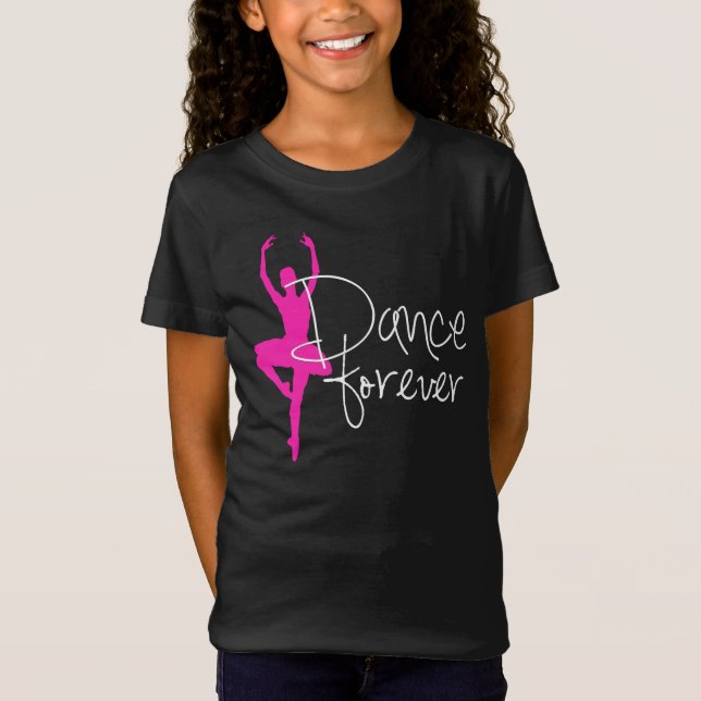 Camiseta Danza de la silueta del bailarín de las rosas (Anverso)