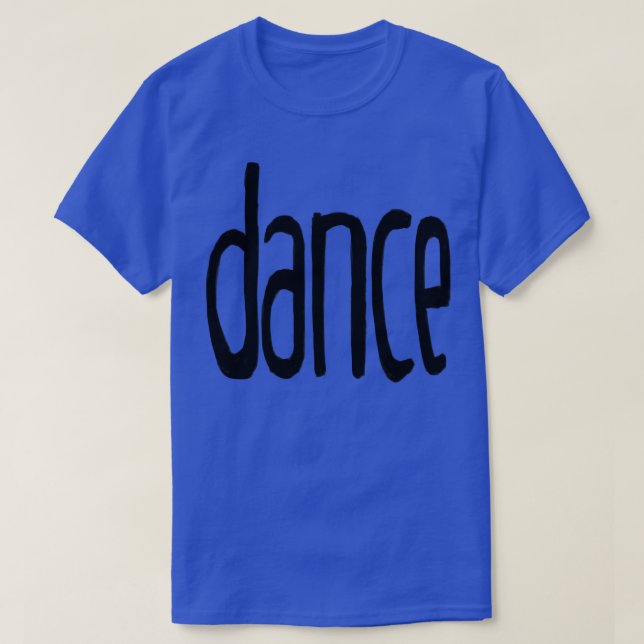 Camiseta danza de letra pequeña (Diseño del anverso)