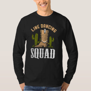 Camiseta Danza de línea de baile Cuadrado de países Dance L