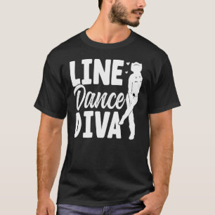 Camiseta Danza de línea diva bailarina de línea de baile
