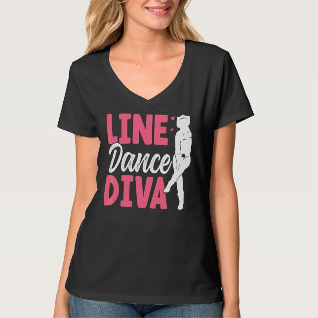 Camiseta Danza de línea Diva Dance Line Dancing Line 1 (Anverso)