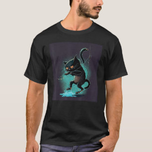 Camiseta Danza de pesca de gatos negros 1
