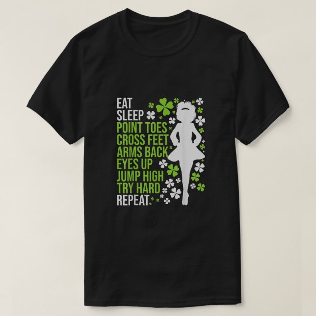 Camiseta Danza de sueño bailarina irlandesa Ceili Reel Danc (Diseño del anverso)