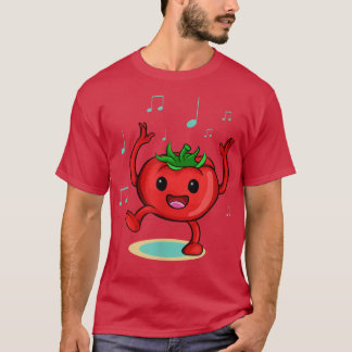 Camiseta Danza de tomate Música Vegetales Gracioso Vestuari
