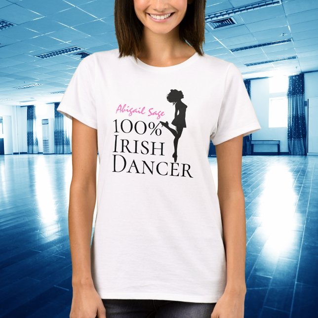 Camiseta Danza de zapatos duros de bailarina 100% irlandesa (Subido por el creador)