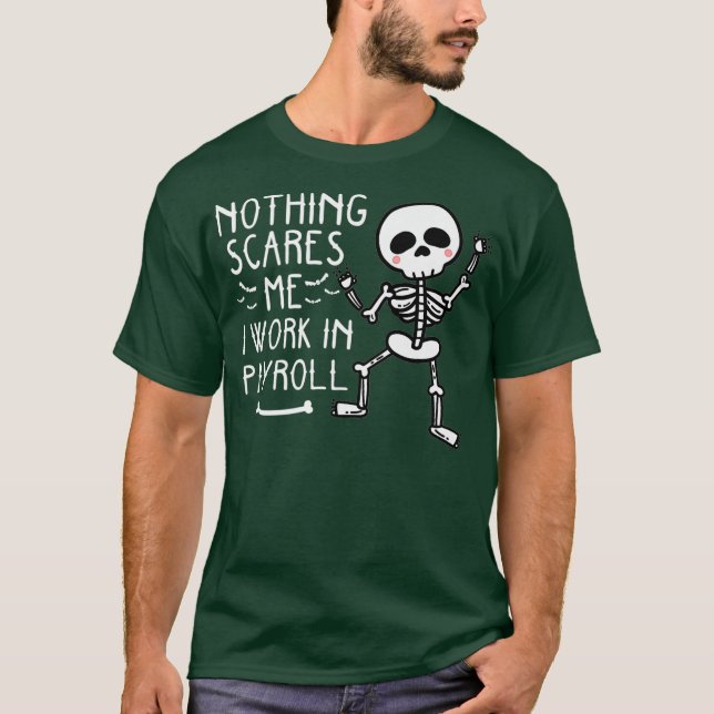 Camiseta Danza divertida nómina de Halloween Recursos Human (Anverso)