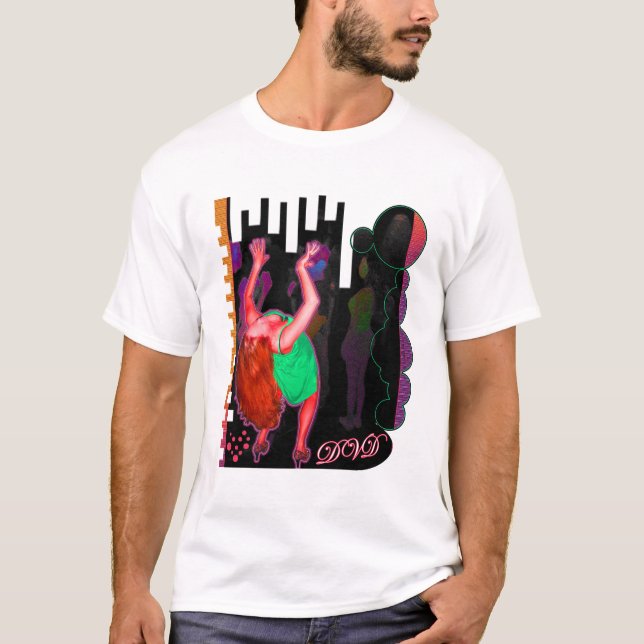 Camiseta danza DJ de la música del club del Raver del (Anverso)