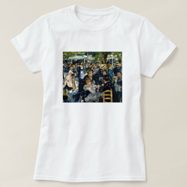 Camiseta Danza en Le Moulin de la Galette por Renoir (Diseño del anverso)