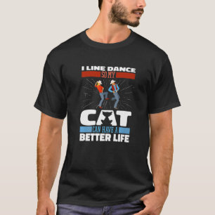 Camiseta Danza en línea Cat Country Music Dancer Line Danzi