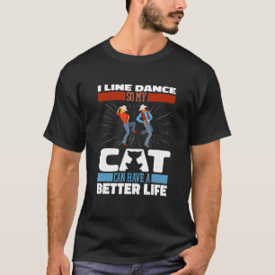 Camiseta Danza en línea Cat Country Music Dancer Line Danzi