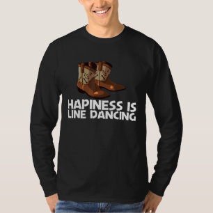 Camiseta Danza en línea Hombres Mujeres Línea de Danza en L