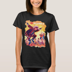Camiseta Danza Esquimal de Alaska Retro Rojo Viaje