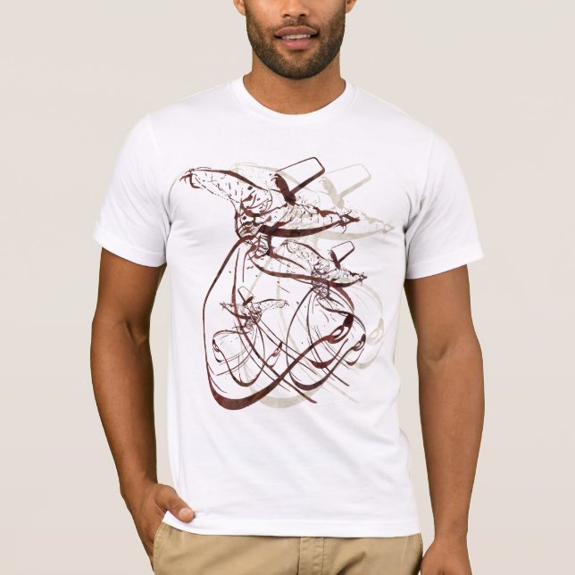 Camiseta Danza girante de Nastaleeq Sufi (Anverso)