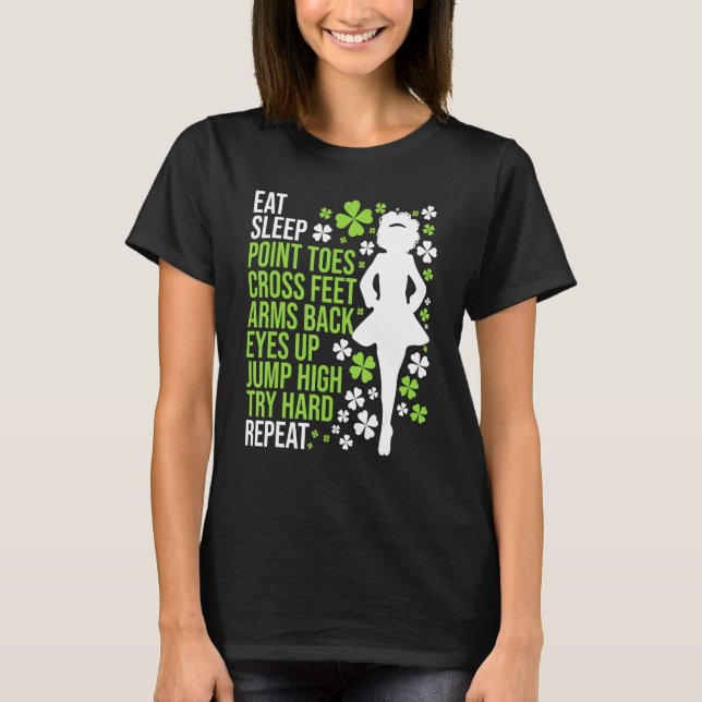 Camiseta Danza irlandesa de sueño bailarina Ceili Reel Dan (Anverso)
