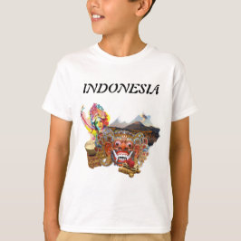 Camiseta Danza Java indonesia y lindos animales niños camis