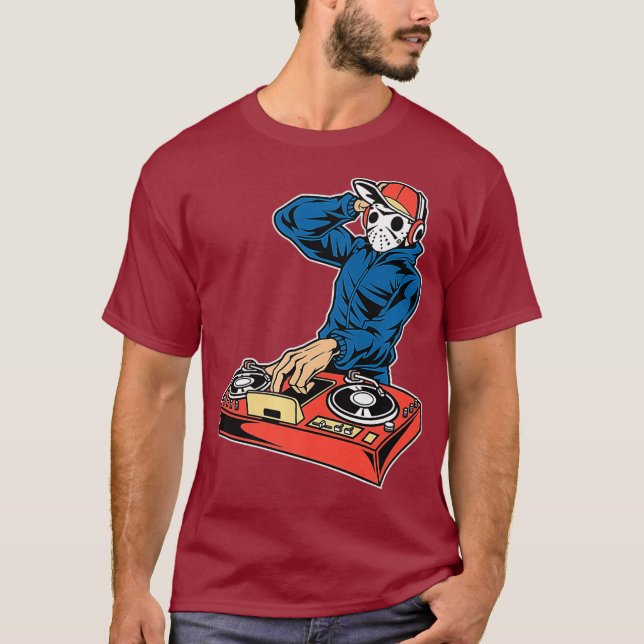 Camiseta Danza mezcladora inspirada en música DJ Killer (Anverso)