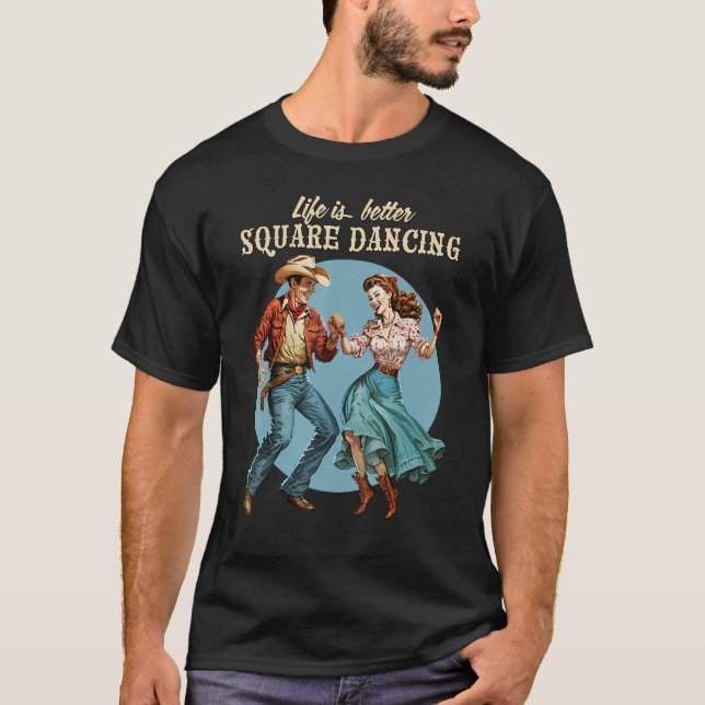 Camiseta Danza occidental en el campo de baile cuadrado (Anverso)