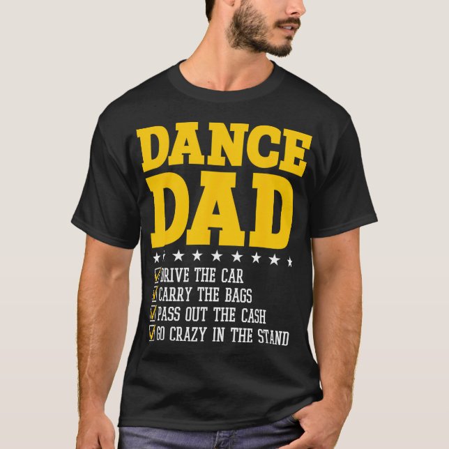 Camiseta Danza, papá bailando, papá de un padre gracioso ba (Anverso)