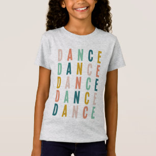 Camiseta Danza   Simple tipografía de bailarina de color