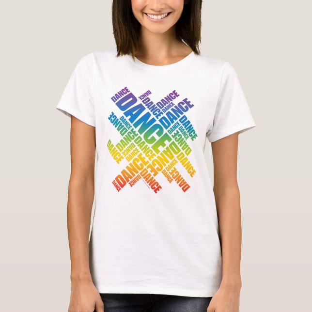 Camiseta Danza tipográfica (espectro) (Anverso)