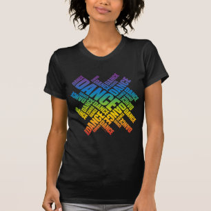 Camiseta Danza tipográfica (espectro)