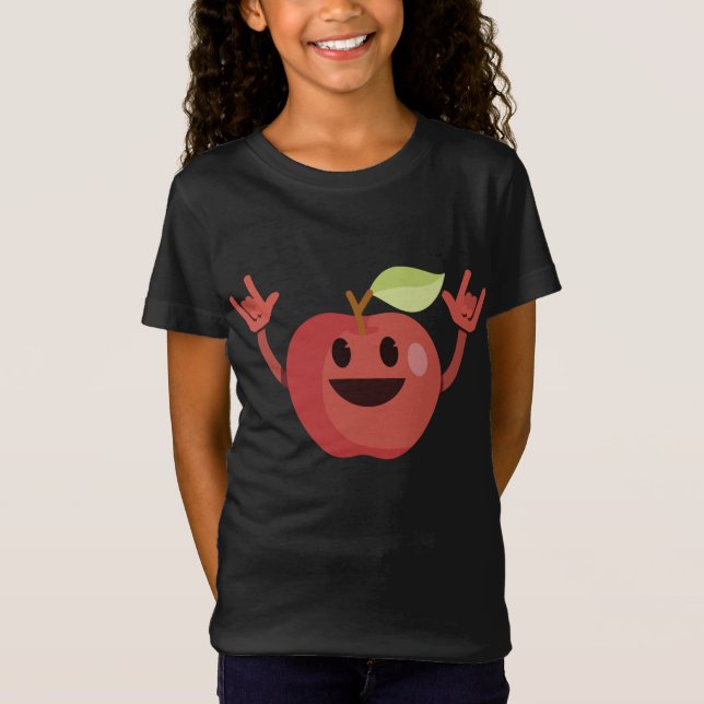 Camiseta Danzando Apple Funny Vegan Healit Fruit Dance Love (Anverso)